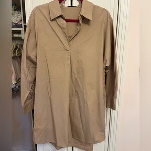 Caryn Lawn shirt dress with heart patches, size L